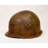 WW2 US 3rd Infantry M1 Swivel Bale Helmet.