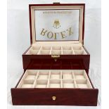 Two-Tier Elite Watch Display Case - Perfect for Rolex Watches. 20 plush watch spaces on two