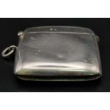 An Antique Silver Vesta Case. Hallmarks for Birmingham 1919. Makers mark of William Hair Hassler.