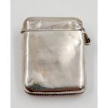 An Antique Silver Vesta Case. Hallmarks for Birmingham 1910. Makers mark for Rolason Brothers. 3.5 x