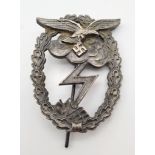WW2 German Zinc Luftwaffe Ground Assault Badge.