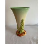 Fabulous CLARICE CLIFF ?My Garden? vase,model number 701/9. Art deco period.Trumpet shaped in