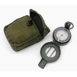 Excellent Condition Francis Barker M88 Military Compass in Padded Canvas Belt Case