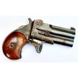 A GENUINE UBERTI .357 MAGNUM MAVERIC(DEACTIVATED WITH CERTIFICATE) WIDELY KNOWN AS A DERRINGER 2