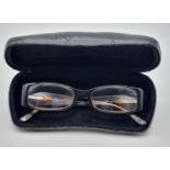 CHANEL eye glasses in style 3102 - Black and brown - Neutral glasses - 50cm/16cm/135cm with original