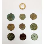 Nine Medieval Jeton Tokens. Please see photos for conditions. A/F.