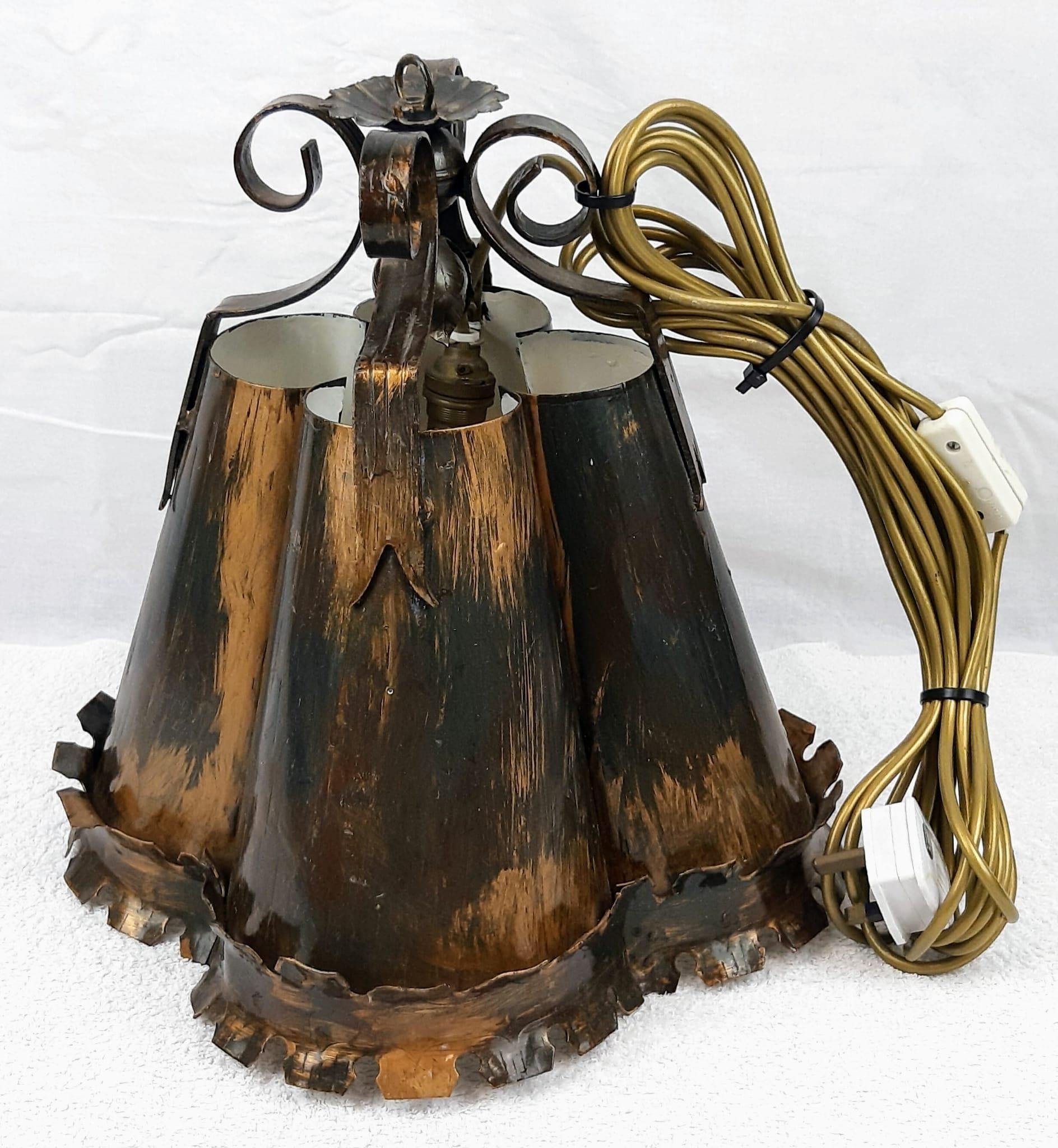 A Unique Blacksmith-Made Metal Hanging Lampshade. Created by TVs Jay Blades of: Money for Nothing