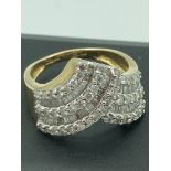 Fabulous 9 carat GOLD, DIAMOND CLUSTER RING. Full UK Hallmark. Condition as new. Complete with