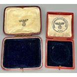 Two replica WW2 Third Reich Medal Boxes (no contents)