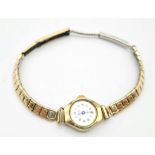 Ladies Vintage Swiss Glendal 17 Jewel Incabloc Manual Wind Watch. 18-19cm Adjustable Strap, 19mm