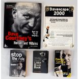 A SELECTION OF DAVE COURTNEY BOOKS TO INCLUDE : RAVING LUNACY, STOP THE RIDE, DODGY DAVES LITTLE