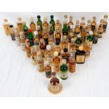 A Wonderful Collection of Fifty Miniature Bottles of Whisky. All are unopened - some are rare.