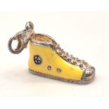 Vintage rare enamel solid silver trainers pendant with original loop by Thomas Sabo. Size: 2.2cm