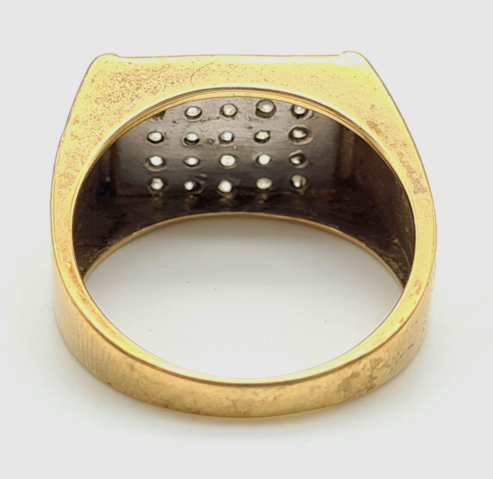 9K YELLOW GOLD DIAMOND SET RING 0.75CT 6G SIZE U - Image 4 of 5