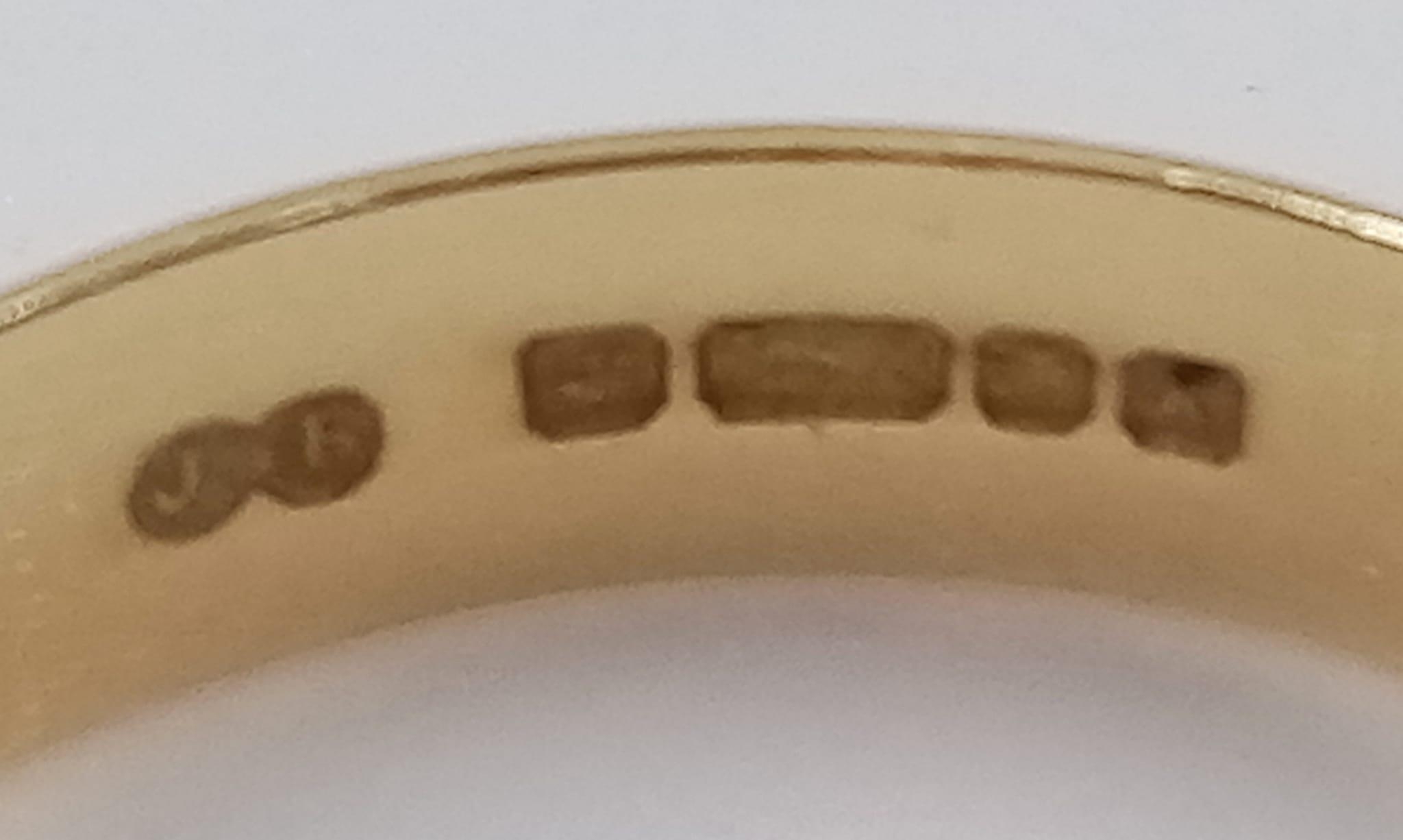 An 18k Yellow Gold Vintage Band Ring. Size O. 2.08g - Image 4 of 4