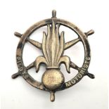 Indo-China Period French Foreign Legion 3rd Company 2 nd Para Troop Regiment Cap Badge in silver.