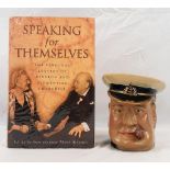 A Vintage Limited Edition British Made Winston Churchill Character Jug 13.5cm Tall Plus a First