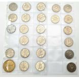 A Collection of 24 Vintage Canadian Silver 5 cents coin including a 1942 Dated coin plus 1