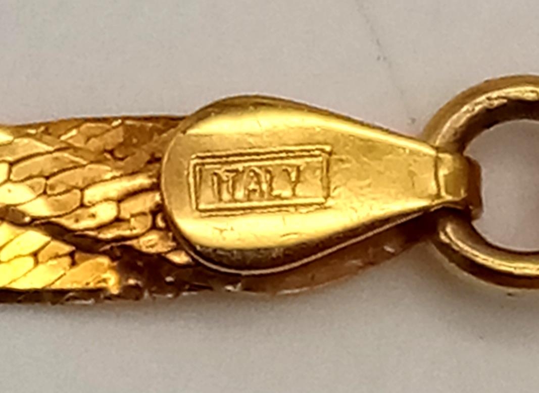 An Italian Interwoven 9K Yellow Gold Bracelet. 17cm. 2.58g - Image 3 of 3