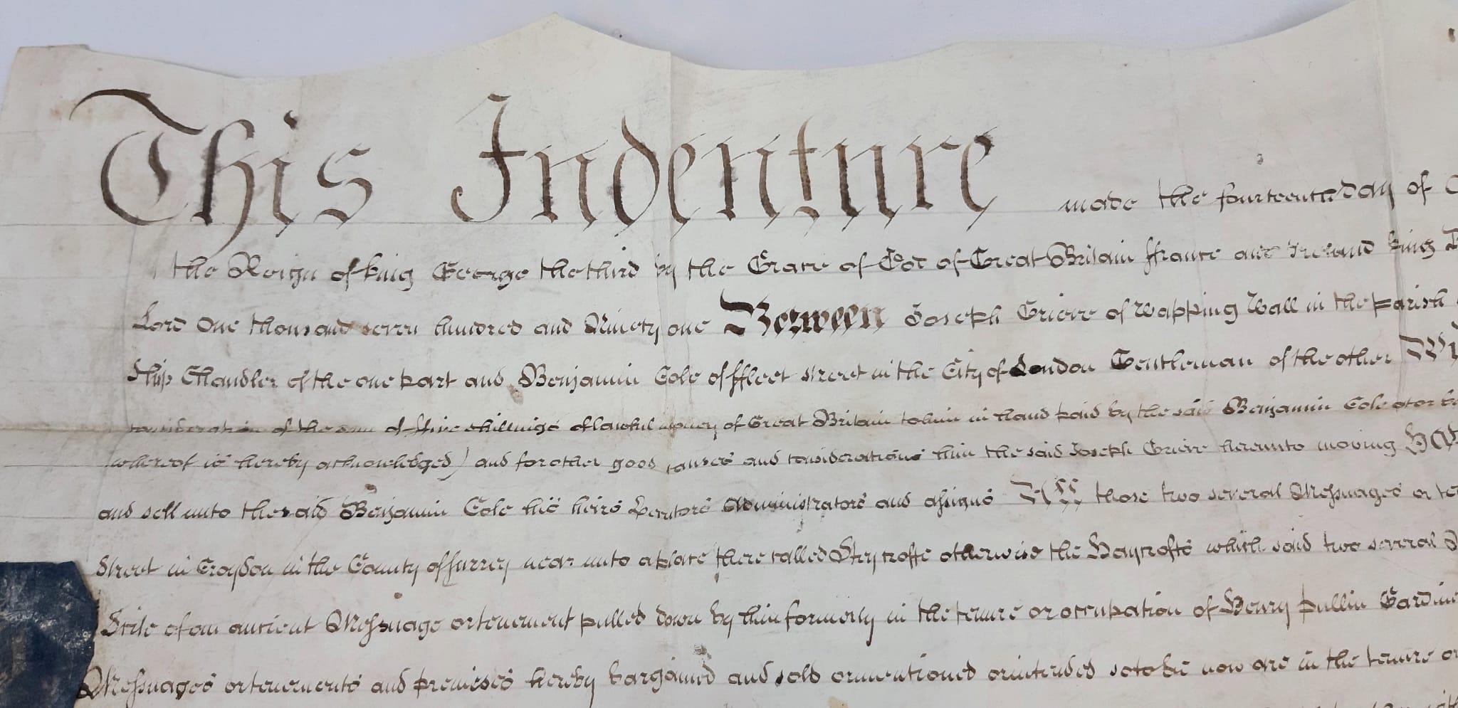 An ancient indenture from 1971. - Image 2 of 6