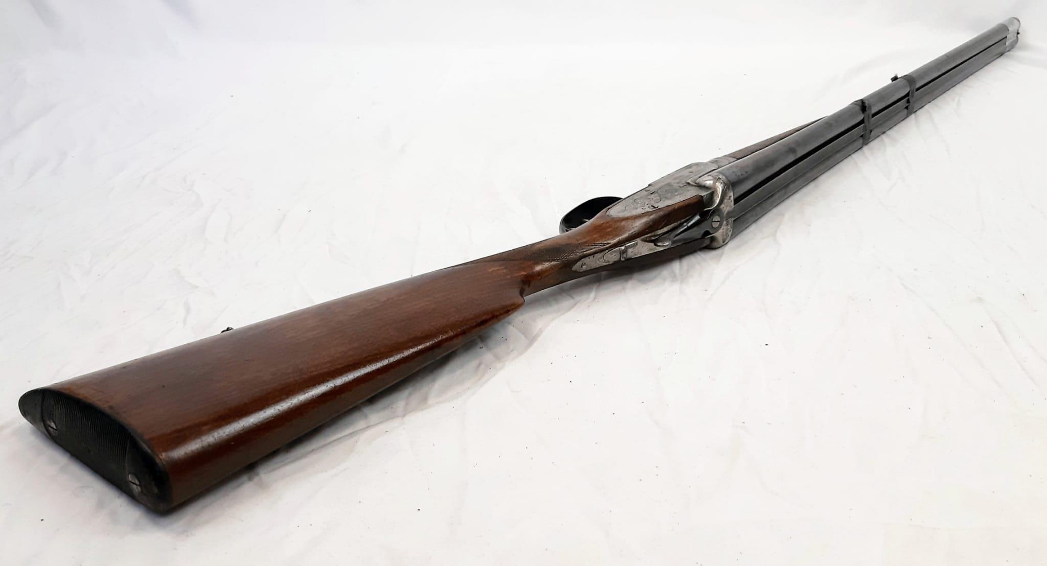 A Deactivated Eibar Double-Barrelled Side-Lock Shotgun. 16 bore calibre with a 31.75 inch barrel - Image 4 of 16