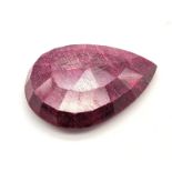 626ct Huge Natural Ruby. Pear Cut. GLI Certified