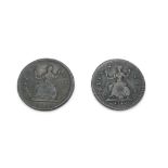 A George I (1720) 1/4 Penny Coin Plus a George II (1736) 1/4 Penny Coin. Please see photos for