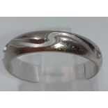 An 18K White Gold Band Ring. Size L. 3.21g.