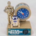 Ultra Rare Vintage Star Wars Talking Alarm Clock. Clock works but talking part is temperamental so