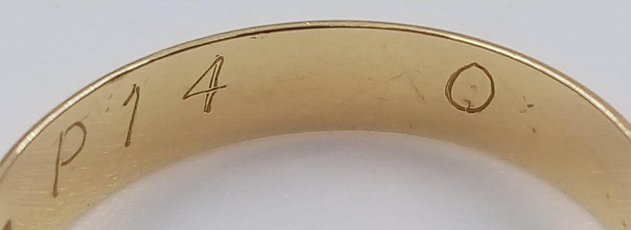 An 18k Yellow Gold Vintage Band Ring. Size O. 2.08g - Image 3 of 4