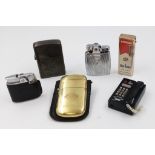 Six Vintage Lighters Including a Telephone Lighter and Classic Marlboro Red Lighter. A/F.