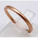 A 9K Yellow Gold Thin Band Ring. Size O. 1.75g
