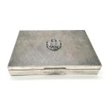 Kaiser Wilhelm II Silver (800) Cigarette Box. It was liberated from the Kaisers residence (Villa