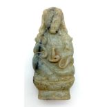 A Vintage Chinese Jade Figure Pendant. 7cm