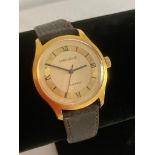 Vintage Gentlemans 1960’s CARAVELLE wristwatch in gold tone having black digits and hands with