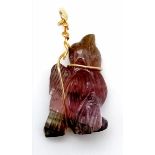 A Bird of Paradise Tourmaline Pendant. 2cm.