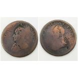 A Circa 1783 American Washington One Cent Token. Double military bust. Please see photos for