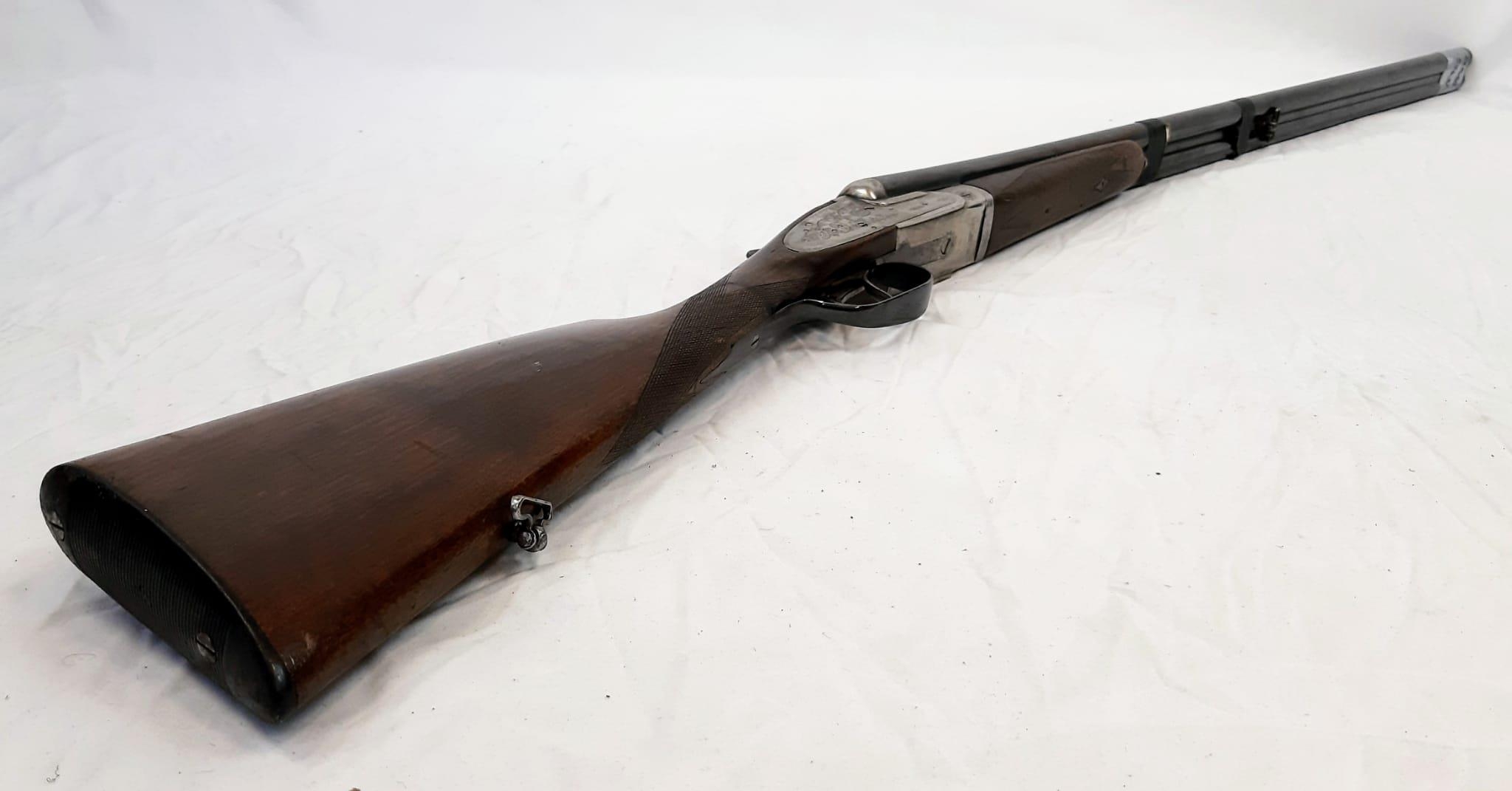 A Deactivated Eibar Double-Barrelled Side-Lock Shotgun. 16 bore calibre with a 31.75 inch barrel - Image 3 of 16