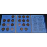 A Rare 1869 and 1875H Victorian Bronze Penny Coin - Part of a near complete 1860 - 1880 penny coin