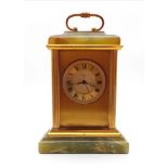 A Vintage Swiza Alarm Gilded Mantel Clock. In working order. 18cm.