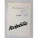 An Autographed Lemmy from Motorhead Rockaid - Rockabilia Auction Pamphlet. We believe this to be