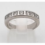 18K WHITE GOLD DIAMOND SET 1/2 ETERNITY RING 0.35CT 5.8G SIZE M