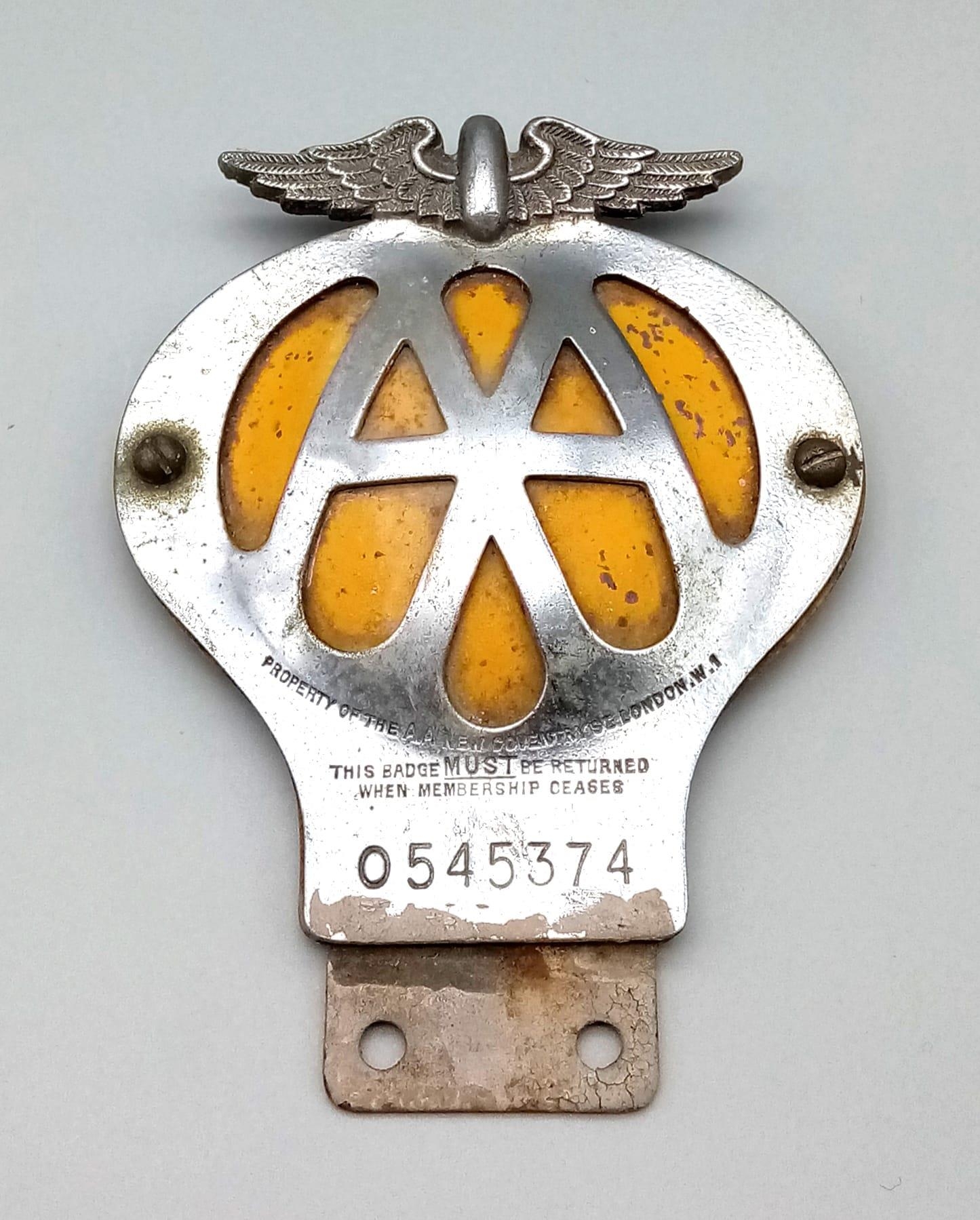 A Vintage Possibly Antique AA Road Badge. 0545374.