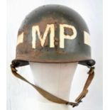 WW2 US M1 Swivel Bale Military Police Helmet.