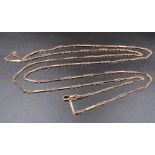 A Vintage 9k Rose Gold Rope-Length, Bar-Belcher-Link Chain. 150cm. 25.86g total weight.