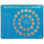 An Original 1970 World Cup England Team Coin Collection. 30 coins in total.
