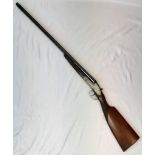 A Deactivated Double-Barrelled Side-Lock Shotgun. 12 bore calibre with 28 inch barrel length.