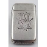 An Antique Silver Vesta Case. Hallmarks for Birmingham 1884.