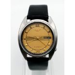 Citizen eagle automatic 21 jewel watch with leather strap. 38mm. Length: 23cm.