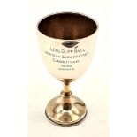 A Vintage Solid Silver Wine Goblet. Hallmarks for London 1937. 13 x 7cm. 57g.